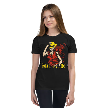 One Piece t-shirt youth Portgas D Ace cotton