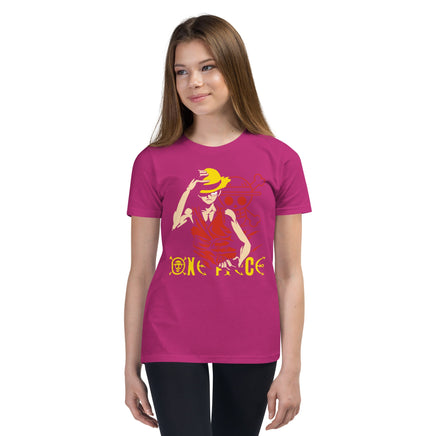 One Piece t-shirt youth Portgas D Ace cotton