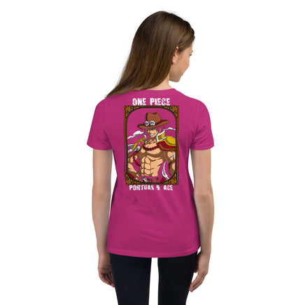 One Piece t-shirt youth Portgas D Ace cotton Berry