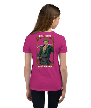 One Piece t-shirt youth Zoro Roronoa cotton - Lusy Store LLC