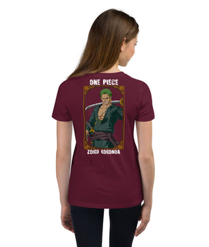 One Piece t-shirt youth Zoro Roronoa cotton - Lusy Store LLC