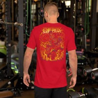 One Piece t-shirts anime funny cartoon pure cotton clothes novelty Red