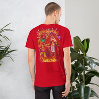 One Piece t-shirts anime pure cotton clothes novelty short sleeve round Red