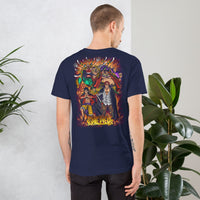 One Piece t-shirts anime pure cotton clothes novelty short sleeve round Navy