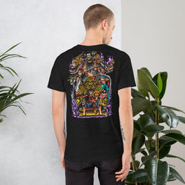 One Piece t-shirts pure cotton vintage t-shirt round collar tees short sleeve Black Heather