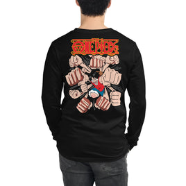One Piece unisex long tee cotton Black