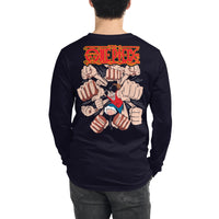 One Piece unisex long tee cotton Navy