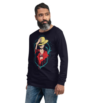 One Piece unisex long tee cotton comfortable - Lusy Store LLC