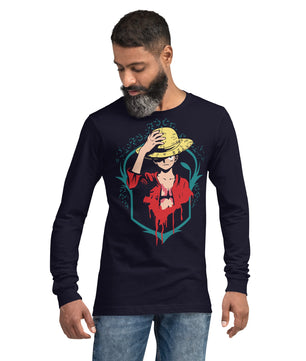 One Piece unisex long tee cotton comfortable - Lusy Store LLC