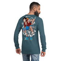 One Piece unisex long tee cotton flattering for all Heather Deep Teal