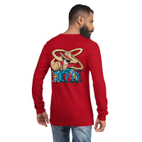 One Piece unisex long tee cotton soft and lightweight Red