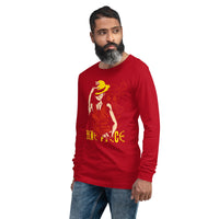 One Piece unisex long tee Monkey D Luffy cotton