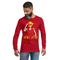 One Piece unisex long tee Monkey D Luffy cotton