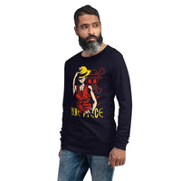 One Piece unisex long tee Monkey D Luffy cotton
