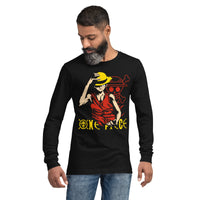 One Piece unisex long tee Monkey D Luffy cotton