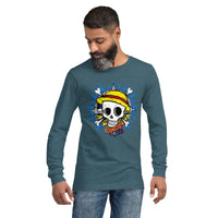 One Piece unisex long tee Portgas D Ace cotton