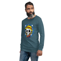 One Piece unisex long tee Portgas D Ace cotton