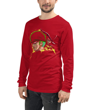 One Piece unisex long tee Zoro Roronoa cotton - Lusy Store LLC