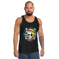 One Piecemens tank top Portgas D Ace cotton