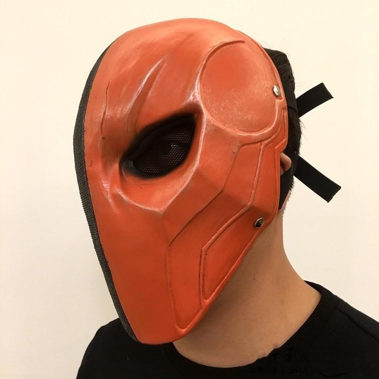 Orange Deathstroke Mask Helmet Full Face PVC Assassin Terminator Slade Joseph Wilson Cosplay Mask Props - Lusy Store