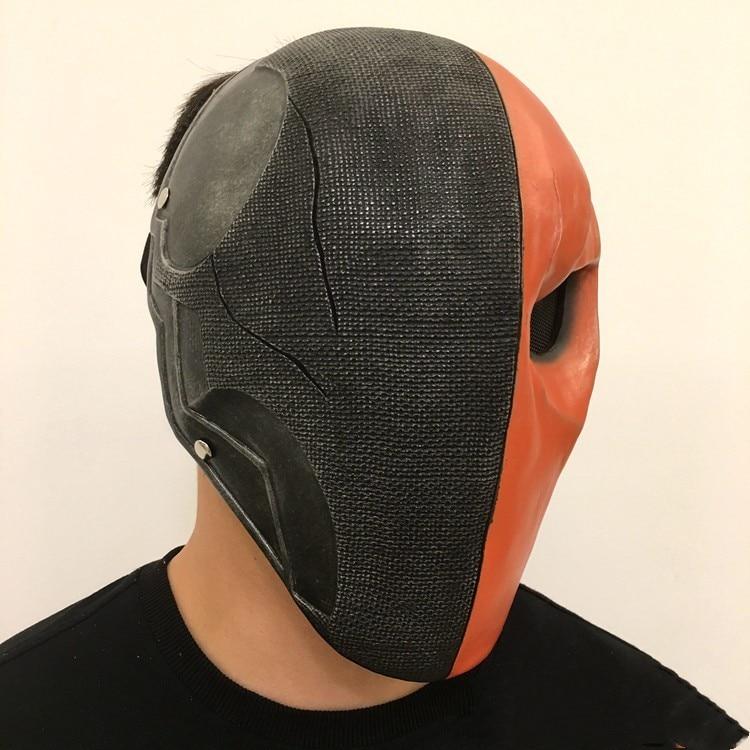 Orange Deathstroke Mask Helmet Full Face PVC Assassin Terminator Slade Joseph Wilson Cosplay Mask Props - Lusy Store