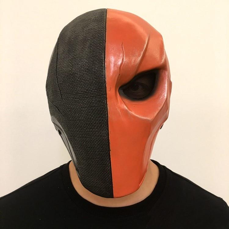 Orange Deathstroke Mask Helmet Full Face PVC Assassin Terminator Slade Joseph Wilson Cosplay Mask Props - Lusy Store
