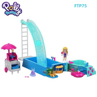 Original Polly Pocket 90s Hidden World Mini Scene Girls Home Toys for Children Blue Sky Blue