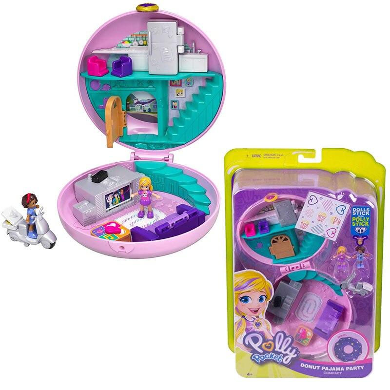 Original Polly Pocket 90s Mini Lovely Hidden World Kid Toys Girls Gift Doll S13 - Lusy Store