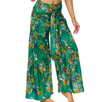 Palazzo Pants For Women Boho Extra Wide Leg Ethnic Tribal Elastic High Waist Loose Trousers Beach D377 - Lusy Store