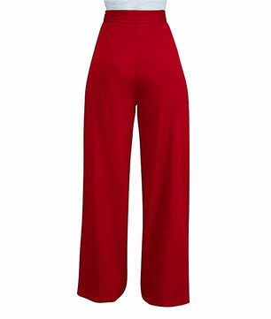 Palazzo Pants For Women Casual Loose High Waist Wide Leg Pants D375 - Lusy Store