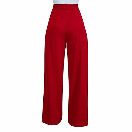 Palazzo Pants For Women Casual Loose High Waist Wide Leg Pants D375 - Lusy Store