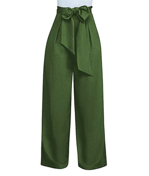 Palazzo Pants For Women Casual Loose High Waist Wide Leg Pants D375 - Lusy Store