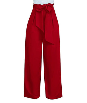 Palazzo Pants For Women Casual Loose High Waist Wide Leg Pants D375 - Lusy Store