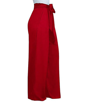 Palazzo Pants For Women Casual Loose High Waist Wide Leg Pants D375 - Lusy Store