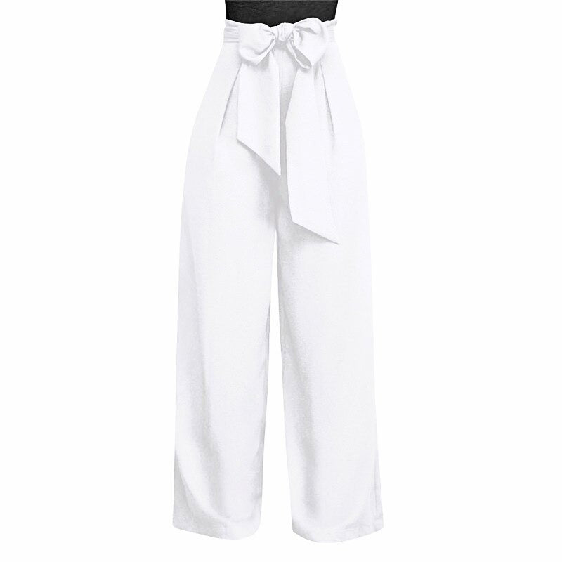 Palazzo Pants For Women Casual Loose High Waist Wide Leg Pants D375 - Lusy Store