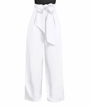 Palazzo Pants For Women Casual Loose High Waist Wide Leg Pants D375 - Lusy Store