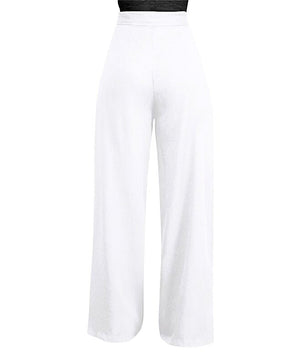 Palazzo Pants For Women Casual Loose High Waist Wide Leg Pants D375 - Lusy Store