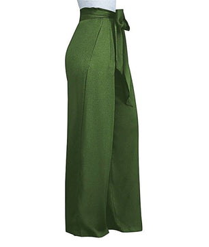 Palazzo Pants For Women Casual Loose High Waist Wide Leg Pants D375 - Lusy Store