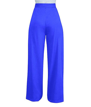 Palazzo Pants For Women Casual Loose High Waist Wide Leg Pants D375 - Lusy Store