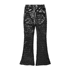 Palazzo Pants For Women High Waisted Wide Leg Bling Sequin Flared Trousers D378