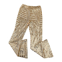 Palazzo Pants For Women High Waisted Wide Leg Bling Sequin Flared Trousers D378