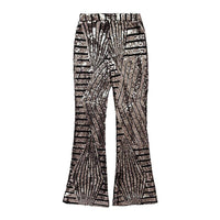 Palazzo Pants For Women High Waisted Wide Leg Bling Sequin Flared Trousers D378