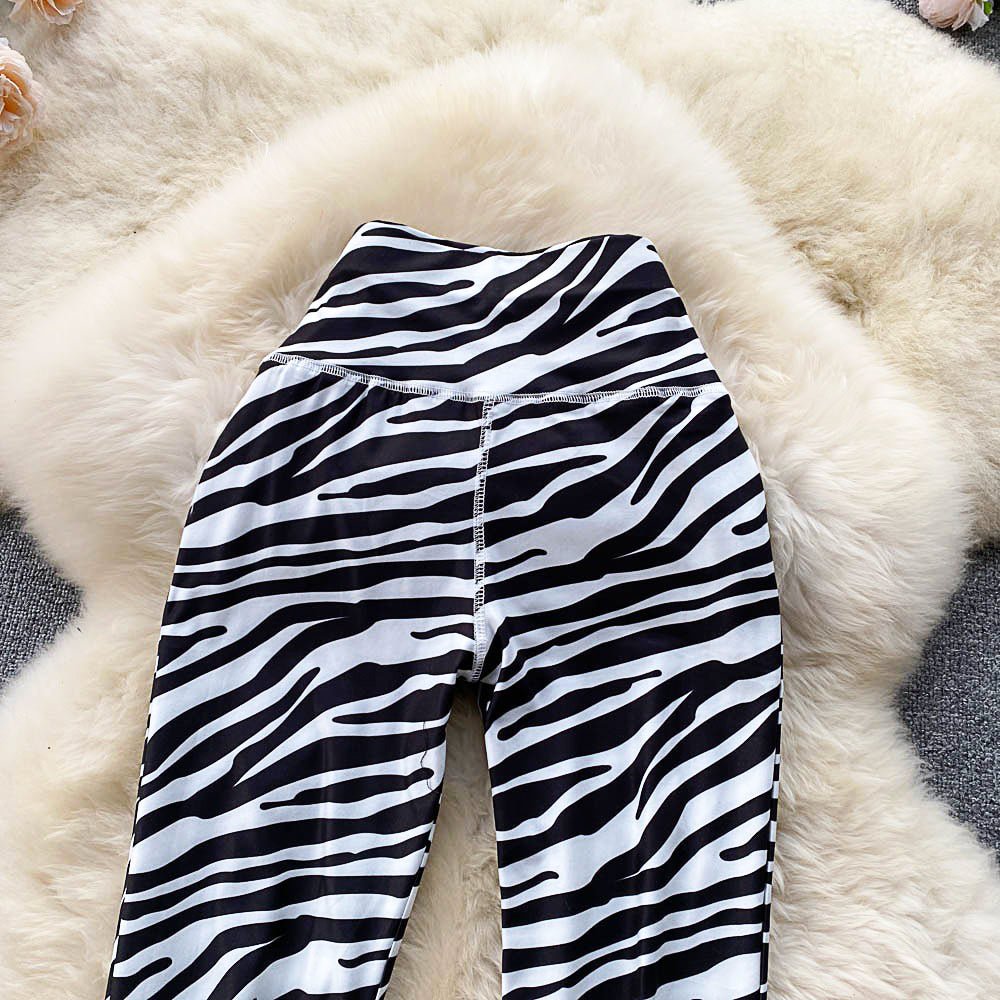 Palazzo Pants For Women Leopard Straight Flare Trousers Spring Fashion Casual Long Pants D372 - Lusy Store