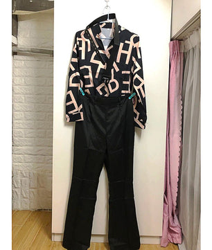 Pantsuit Dress Casual Fashion Suit Shirt & High Waist Pants Set Chic And Elegant D381 - Lusy Store
