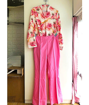 Pantsuit Dress Casual Fashion Suit Shirt & High Waist Pants Set Chic And Elegant D381 - Lusy Store