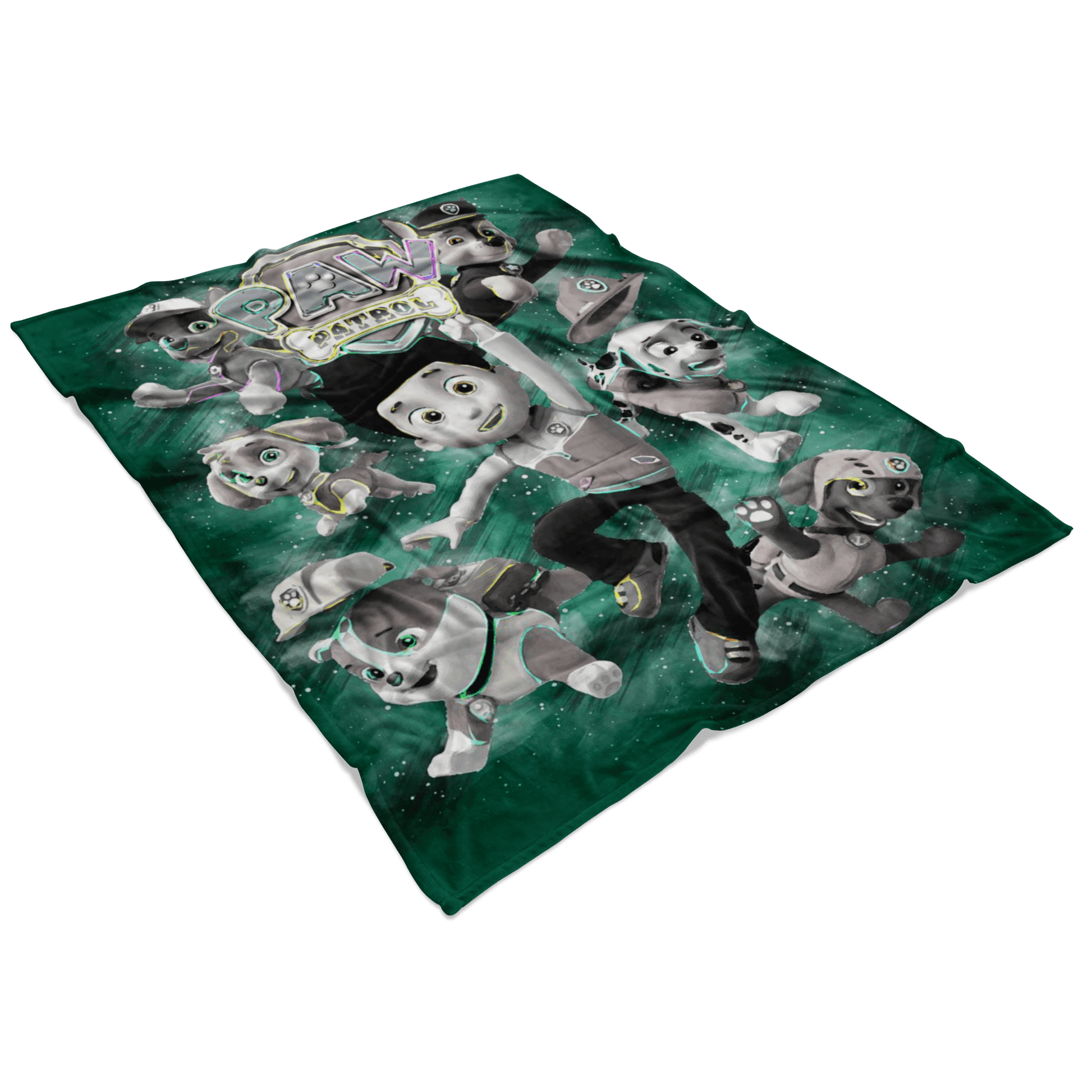 Paw Patrol Fleece Blanket Abstract Green Blanket - Lusy Store