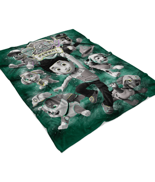 Paw Patrol Fleece Blanket Abstract Green Blanket - Lusy Store