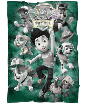 Paw Patrol Fleece Blanket Abstract Green Blanket - Lusy Store