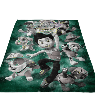 Paw Patrol Fleece Blanket Abstract Green Blanket - Lusy Store