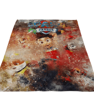 Paw Patrol Fleece Blanket Aquarelle Red Blanket - Lusy Store